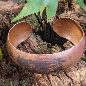 Handmade Copper Metal Adjustable Cuff Bracelet